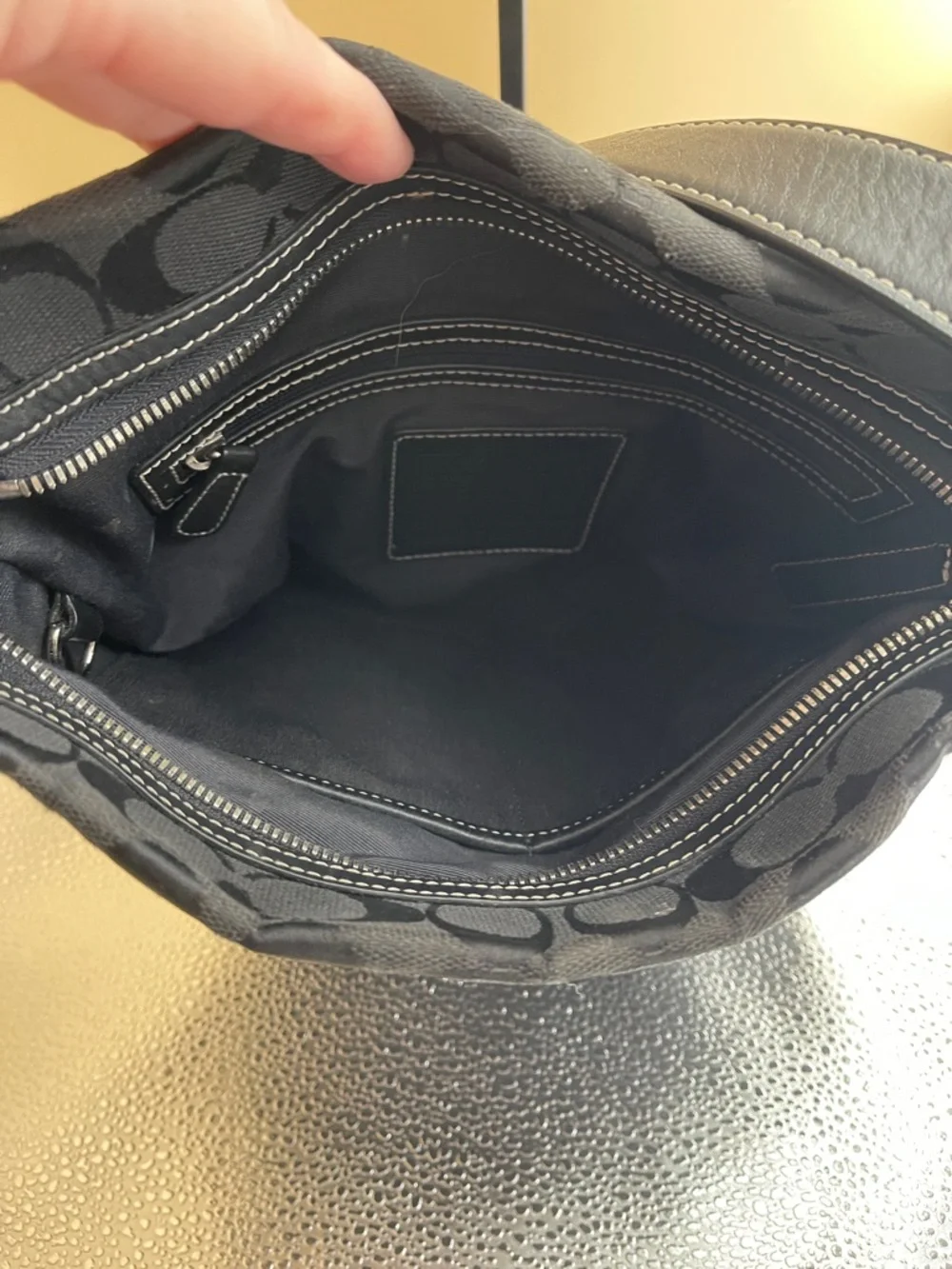 Coach Canvas and Leather Mid 2000s Black Signature Jacquard Bucket Bag E25-6076 - Picture 7 of 10